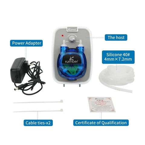 Heavy Duty 24V Peristaltic Pump With Automatic Control For Precise Fluid Transfer. Features Adjustable Flow Rate Up To 520ml Min And Durable PP Gear Connectors. Compact Design Easy Tubing Replacement Perfect For Lab And Industrial Applications