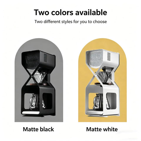 No Fuss Automatic Cold Brew Coffee Machine With Smart Reminder And Led Touchscreen in matte black and matte white colors.