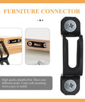 Knockout Invisible Cabinet Screw Fasteners And Hidden Metal Connectors With Zero Fuss Install, showing black connector and screw.