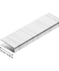 Heavy Duty Stainless Steel Shutter Louver Staple Repair Kit With Forty Window Shutter Nail Replacement Pieces For No Sweat Install and Rock Solid Toughness On All Exterior Shutters, close-up of staple strip.