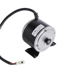 24 Volt 500W XYD-6B2 Electric Motor for Razor Crazy Cart Upgrade and Go Kart Builds, universal mount visible