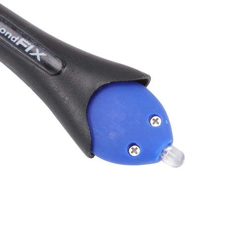 Close-up of the 5 Second Quick Cure UV Resin Glue Pen With Light For Plastic Glass Metal Wood Repairs tip and light