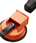 Close-up of a Floor Crack Repair Tool with Suction Cup Lifter and Gaps Fix System for Laminate Wood Vinyl Flooring, Heavy Duty Metal Construction