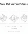 Straight Up Legit Round Chair Leg Protectors With Black PU Leather Slip On Floor Guards For Hardwood Surfaces Quiet Glide Pads collection of sizes