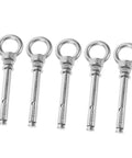 Stainless Steel Eye Bolts Hanger Kit For Heavy Duty Lifting And Hanging Expansion Bolts With Snap Hooks Five Piece Set, five eye bolts