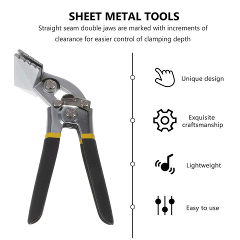 3 Inch Manual Sheet Metal Bender And Straight Jaw Hand Seamer For Metal Folding And Flattening With 75 Millimeter Head Width.