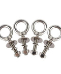 Stainless Steel Eyebolts With Nut Washers 3/8 Inch By 2 Inch M10x50mm Durable Rust Resistant Outdoor Hanging Eye Bolts 4 Pack