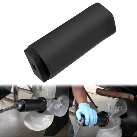 Inner Front Prop Nut Socket Wrench For Mercruiser Bravo III Propeller 2.75 Inch Nut Tool in use for marine prop maintenance