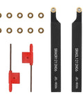 LYMMIYTC indexable lathe turning tool kit - 1/2 in/12 mm, includes 2 black tool holders and 10 round carbide inserts