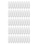 Pocket Hole Plugs 100PCS 0.5MM Premium Pro Grade Plastic Conceal Screws In Woodworking White Color Easy Go-To Installation For 3/8 Inch Jigs With Smooth Finish Hides Screw Holes Great For Plywood Cabinets And DIY Projects displayed in neat rows