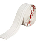 Creamy White Flexible Baseboard Molding Trim Peel And Stick Wall Trim Waterproof Edge Guard 4 Inch Wide By 16.4 Feet Long DIY Friendly Soft NBR Foam Material rolled view