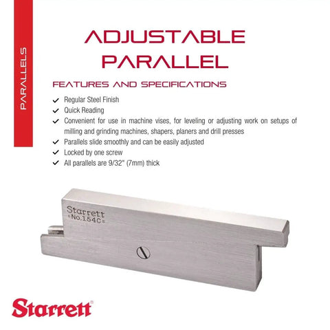 Adjustable Steel Parallel With Regular Finish Built For Heavy Duty Use And Quick Reading For Layout Gaging And Inspection Work
