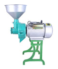 Beefy 3000W Powerhouse Commercial Grain Mill And Flour Grinder with 2800 RPM, green frame, large funnel feed for grinding