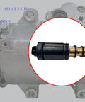 Mercedes Benz AC Compressor Control Solenoid Valve Replacement For Denso 6SEU12C 7SEU17 7SEU17C shown with unit