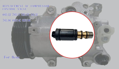 Mercedes Benz AC Compressor Control Solenoid Valve Replacement For Denso 6SEU12C 7SEU17 7SEU17C shown with unit