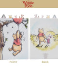Front and back of Winnie The Pooh Tab Journal Notebook with 96 lined pages, spiral bound 8x7 inch white vinyl cover, illustrated dividers.