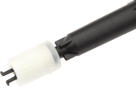 Close-up of Vehicle Specific Coolant Level Sensor Replacement Kit Direct Fit 109mm Sensor For Reservoir Tank, black and white parts.