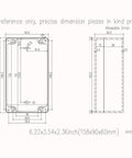 Knockout IP65 Waterproof Junction Box Heavy Duty Abs Plastic Enclosure For Outdoor Electronics Built Like A Tank Against Weather Zero Stress Diy Mounts 158 X 90 X 60 Mm dimensions diagram with measurements.