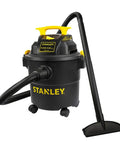 Powerful 5 Gallon Wet Dry Shop Vacuum With 4 Peak HP, 85 CFM, shown with hose and floor nozzle attachment.