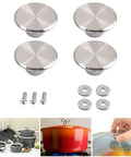 Heavy Duty Stainless Steel Pot Lid Handles Replacement Pack 4pc Rust Proof Knobs with screws and washers for cookware lids