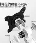 Built Different White Monitor Articulating Arm Mount With Rock Solid Height Adjustment Ultra Smooth Universal Desk Glide parts components view