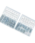 260 Piece Hydraulic Pro Grade Grease Fitting Assortment Kit For Mechanical Lubrication with metric and imperial sizes in storage case.