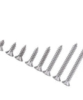 Premium 304 Stainless Steel M3 Self Tapping Screws 200 Piece Pan Head Fastener Kit displayed in various sizes.