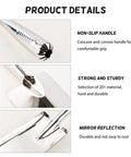 Stainless Steel Garden Shovel And Trowel Hand Tools Set handle, blade, and reflective surface details in ergonomic design.