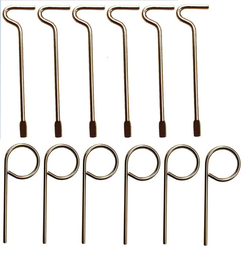 Top Shelf Emergency Key Kit For Interior Door Locks With Kwikset Schlage Includes Twelve Heavy Duty Brass Tools, six round and six flat pins.