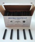 Open box of 1000-pack 16mm collated concrete nails for BX3 cordless nailer, ultra-hard carbon steel 53-58HRC, galvanized 8 micron coating.