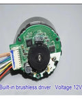 Close-up of a High Efficiency Brushless Servo Motor With Built In Drive 9V To 24V DC PWM Speed Regulation 100 Line Encoder