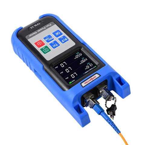 UPC Connector PON Optical Power Meter For EPON Networks, All In One Tool That Simultaneously Measures 1310 1490 1550 Nm, Blue