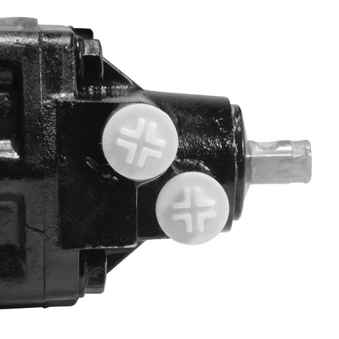 Close-up view of Heavy Duty Power Steering Box For GM 1500 2500 3500 Truck And Van 2002 To 2022 with white connectors.