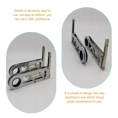 Self Closing Cabinet Door Hinge 90 Degree Folding Butt Hinge In Chrome Plated Steel displayed from two angles