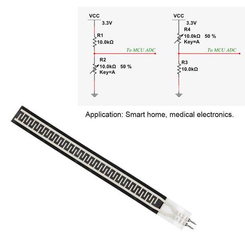Ultra Thin Flexible Force Sensor Pad With Lightning Fast Response For Diy Projects And Smart Devices 500g Rated Force Sensing Resistor For Pressure Detection And Motion Sensing, strip sensor with leads