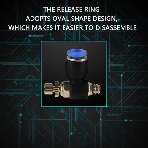 20 Pieces Push To Connect Pneumatic Fittings M5 For 4Mm OD Tubing with oval release ring design for easy disassembly