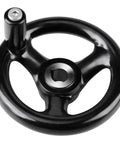 2 Pack 3 Spoke Hand Wheel With Revolving Handle, 100mm Pro Grade Engineered Plastic Round Hand Wheel For Lathe And Milling Machines