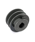 Two Groove V Belt Pulley With Two Point Seven Five Inch Outer Diameter And Three Quarters Inch Bore For V Belts A, 3L And 4L, Fixed Bore Cast Iron