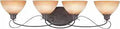 Altamonte 4 Light Frontier Iron Bathroom Vanity Light Fixture With Hand Painted Nonglossy Finish, Mounts Up Or Down, LED Compatible