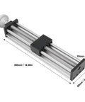 Heavy Duty 300mm Stroke CNC Linear Stage Actuator With Hand Crank For Precise Movement, Aluminum Alloy Rail, handles up to 30kg.