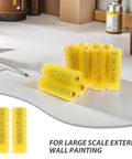 Forty Heavy Duty Paint Texture Sponge Rollers For Nailing Perfect Embossed Wall Finishes On Gnarly Surfaces With An Elastic Grip That Makes Rolling Breezy For Total Game Changing Home Improvement Upgrades, shown in a pack with various angles.