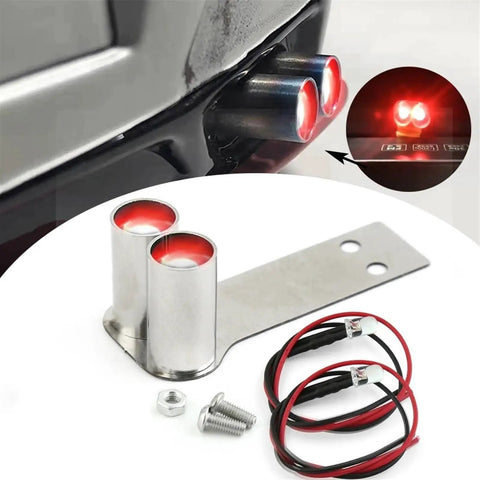 Ultra Bright RC Light Strips Kit For One Tenth Scale Racing Drift Cars featuring durable metal exhaust look and wiring.
