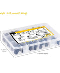 272 Piece Metric Flange Hex Bolt And Nut Set In M6 M8 M10 Alloy Steel, Dope Fastener Kit For DIYers And Pros, Assorted Nuts And Bolts For Automotive, Machinery, And Home Projects, Durable Heavy Duty Hardware. clear plastic storage box with labeled compartments