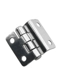 Heavy Duty 304 Stainless Steel Offset Hinges For Doors Lockers And Cabinets Two Pack Rustproof Fold Back Hardware close-up view.