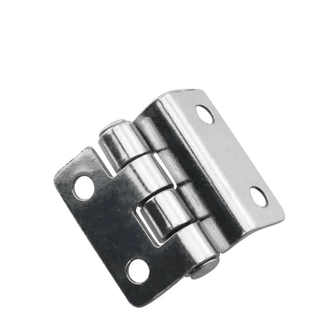 Heavy Duty 304 Stainless Steel Offset Hinges For Doors Lockers And Cabinets Two Pack Rustproof Fold Back Hardware close-up view.