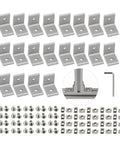 Inside Corner Bracket Gusset For 2020 Series Aluminum Extrusion 2 Hole M5 Screws And T Nuts 25mm By 25mm Fits 6mm Slot