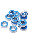 10 Pack 8x16x5 Mm 2RS Ball Bearings For RC Cars And Trucks Deep Groove Sealed Blue Bearings Ultra Durable Hybrid Material