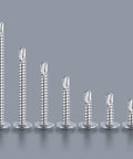 Heavy Duty Workhorse Hassle Free Size 10 X 1 Inch Truss Head Sheet Metal Self Tapping Screws Built From Premium 410 Stainless Steel Quick Bite 200 Pack in various sizes.