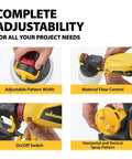 Features of Control Painter HVLP Handheld Paint Sprayer with adjustable pattern, flow control, and spray pattern for decks and more.