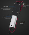 Solid 12V Electric Linear Actuator With Telescopic Aluminum Body And Built In Limit Switches For Auto Stopping Smooth Stroke On Compact Doors And Light Duty Gear That Works Like A Charm Right Out The Box Today showing limit switch, aluminum alloy body with wires, and planetary gear design.